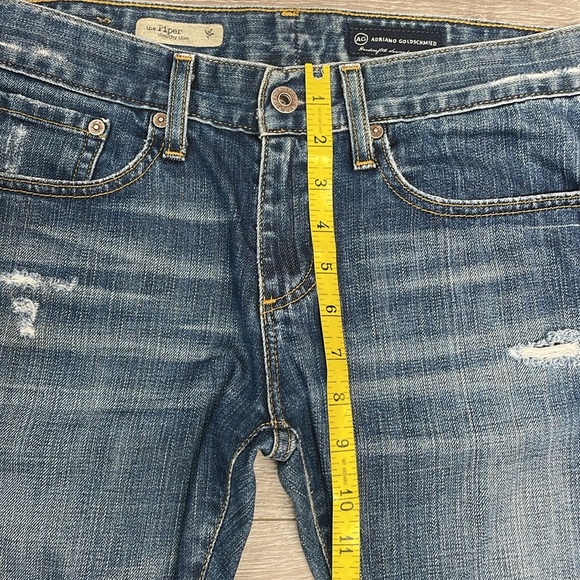 AG Adriano Goldschmied The Piper Slouchy Slim Distressed Denim Jeans 26R - Picture 9 of 16